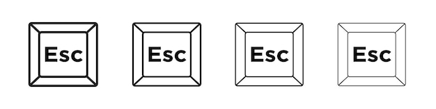 Esc icon linear logo isolated
