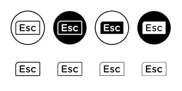 Esc icon logo set vector