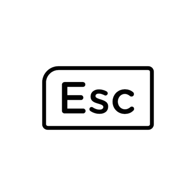 Esc icon logo sign set vector outline