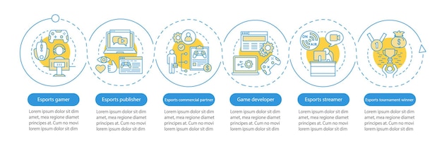 Esports vector infographic template