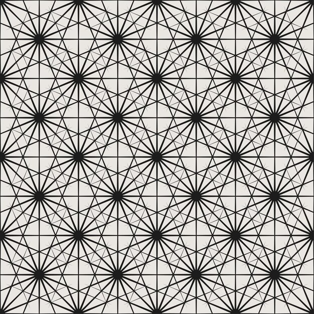 Essential monochrome geometric seamless vector pattern