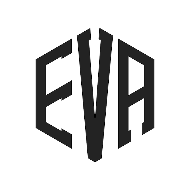 EVA Logo Design Initial Letter EVA Monogram Logo using Hexagon shape