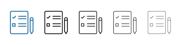 Exam icon Outline vector logo for web ui