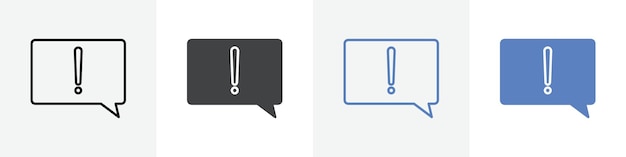 exclamation icon vector set use for web
