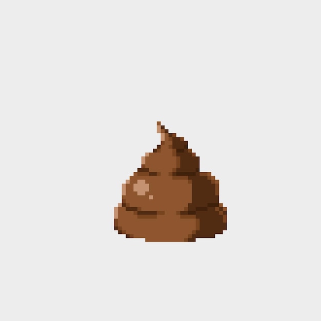excrement in pixel art style