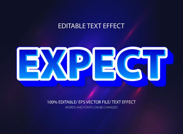 Expect editable text effect and editable text style