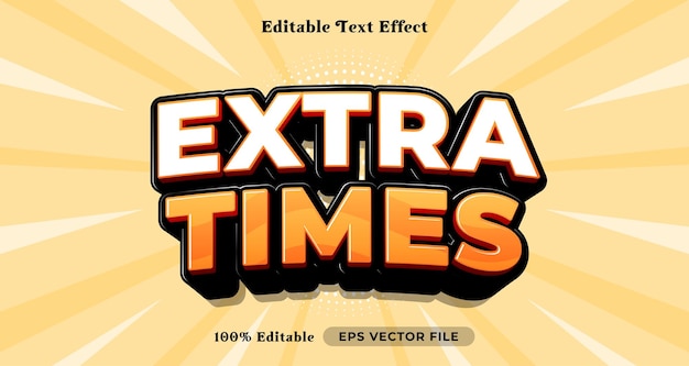 extra times editable text effect text style