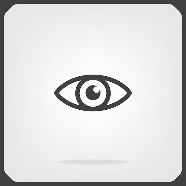 Eye on symbol Vector illustration on gray background Eps 10