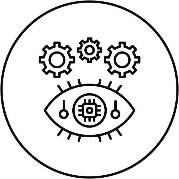 eye setting icon vector image can be used for artificial intelligence