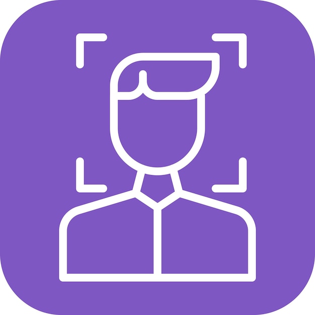 Face Recognition icon vector image Can be used for Biometrics