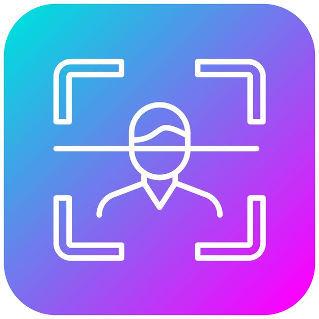 Face Recognition vector icon Can be used for Biometrics iconset