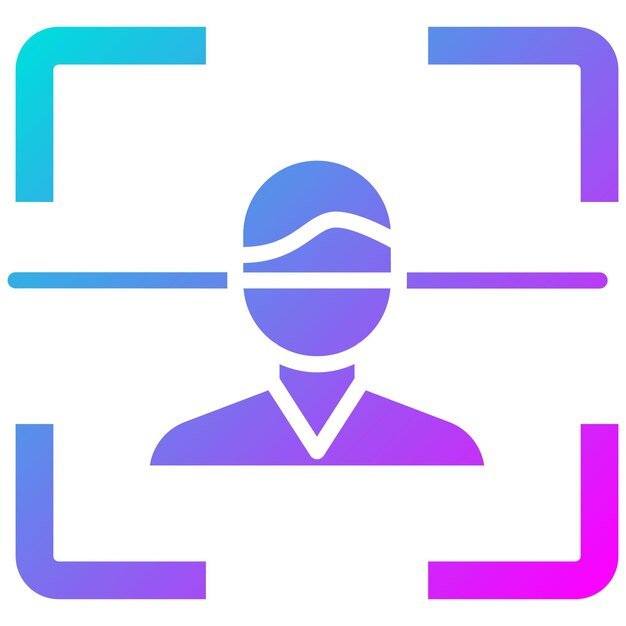 Face Recognition vector icon Can be used for Biometrics iconset
