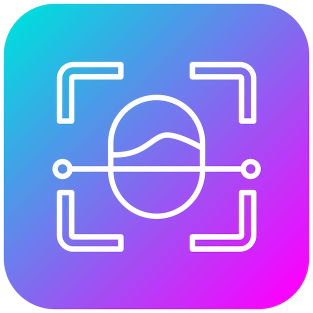 Face Sensor vector icon Can be used for Biometrics iconset