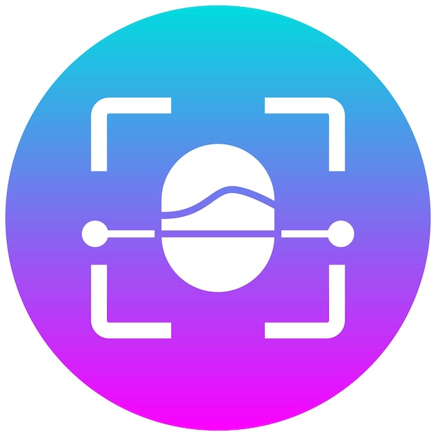 Face Sensor vector icon Can be used for Biometrics iconset
