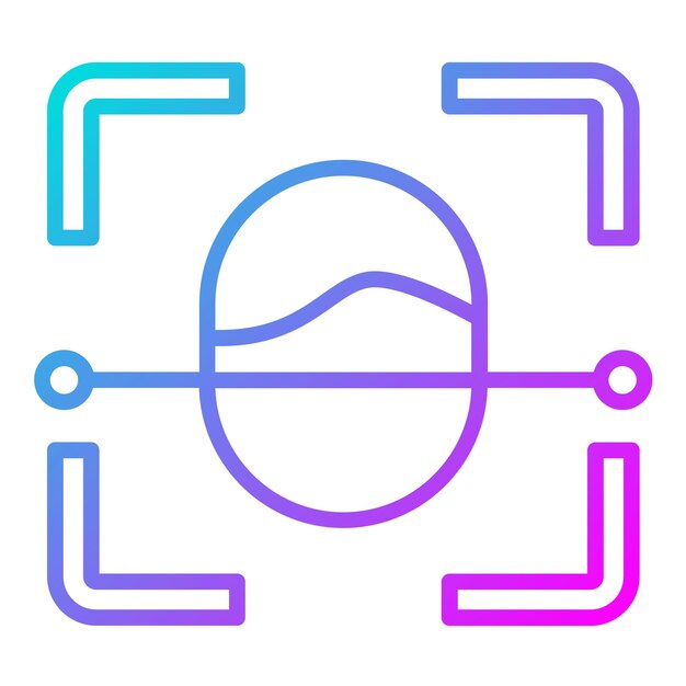 face sensor vector icon can be used for biometrics iconset
