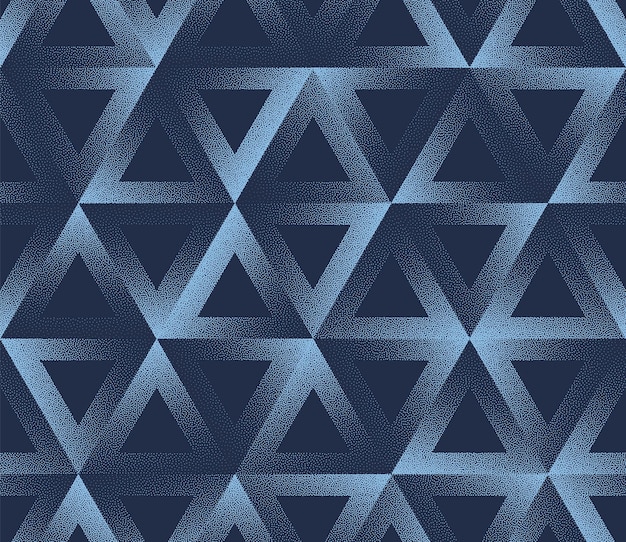faded triangles grid seamless pattern trend vector blue abstract background