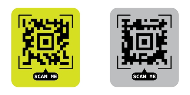 Fake QR code scan me vector illustration