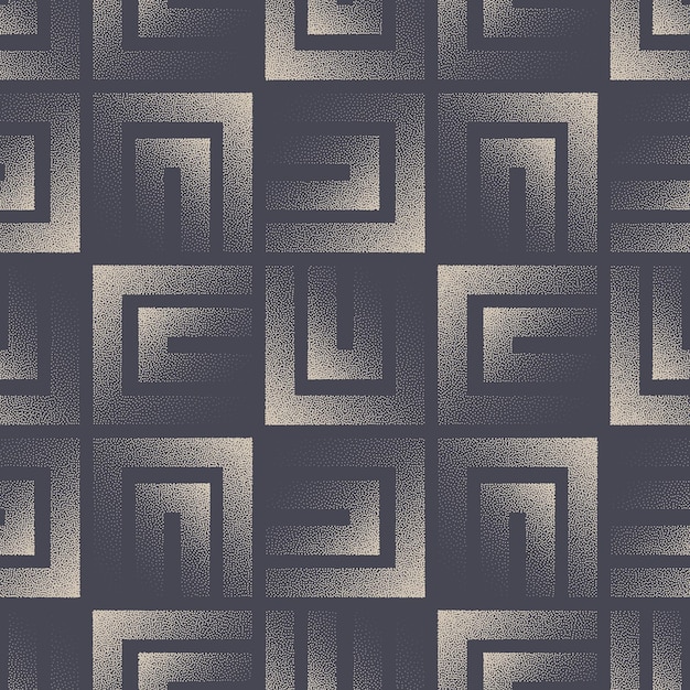 Fancy Geometric Seamless Pattern Vector Dot Work Trendy Abstract Background