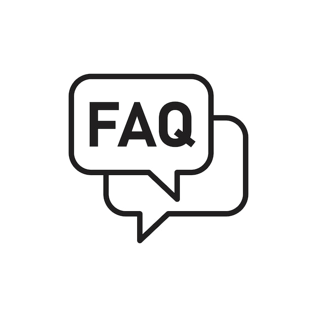 FAQ icon Simple thin outline