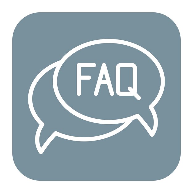 FAQ icon vector image Can be used for Online Store