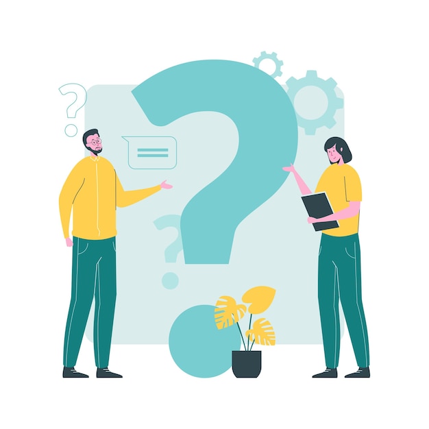 faq or frequently asked questions for website premium vector