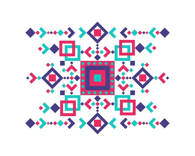 Fashion mexican navajo or aztec native american pattern Geometric ethnic decoration