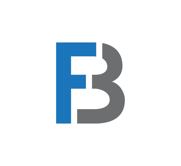 FB letter logo design vector