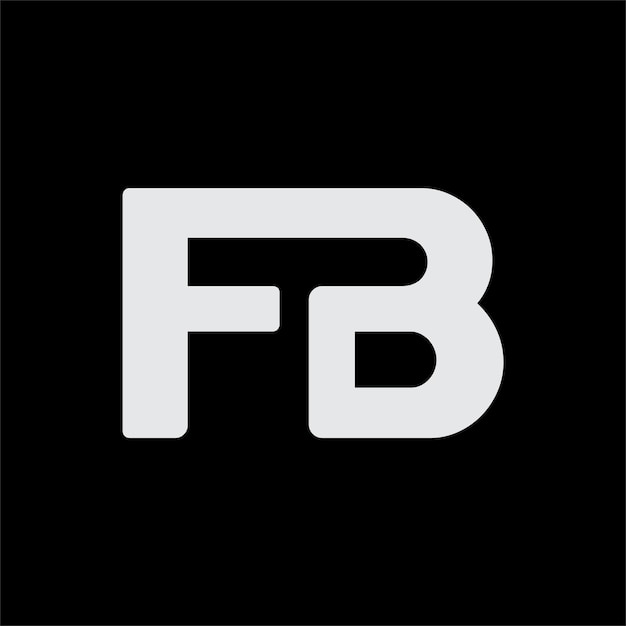FB logo initial design simple icon template