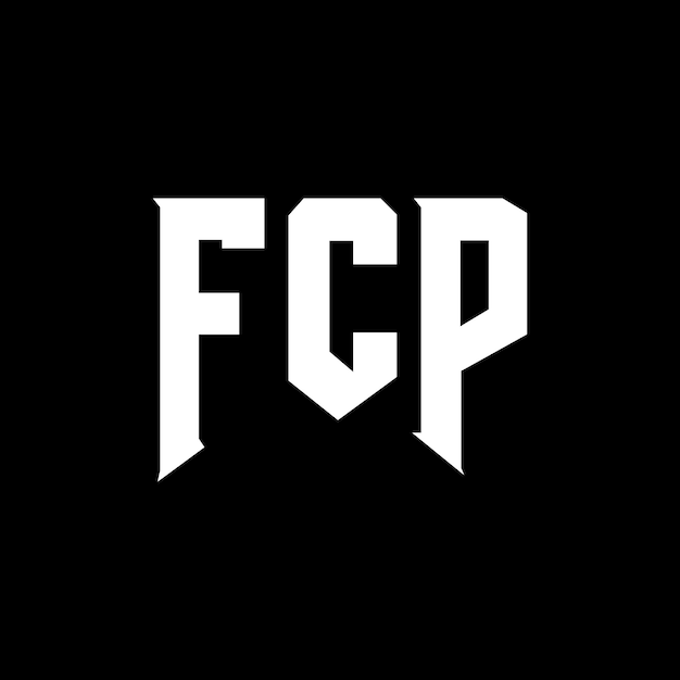 FCP letter logo design for technology company FCP logo design black and white color combination FCP logo FCP vector FCP design FCP icon FCP alphabet FCP typography logo design