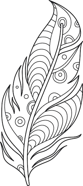 Feather Outline Boho
