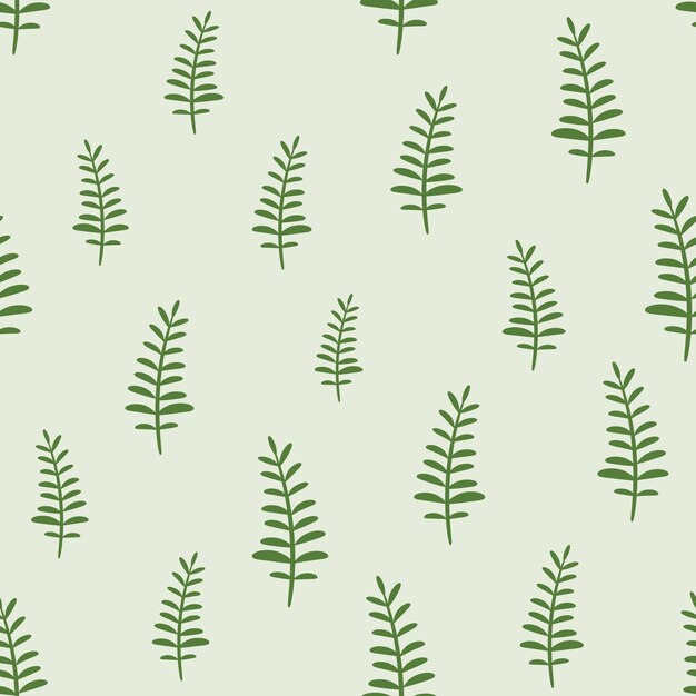 Fern repeat pattern green repeating vector tile