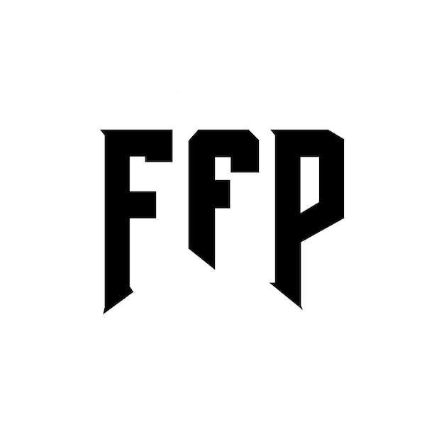 FFP letter logo design for technology company FFP logo design black and white color combination FFP logo FFP vector FFP design FFP icon FFP alphabet FFP typography logo design