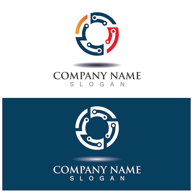 Fiber logo technology cable eps vector
