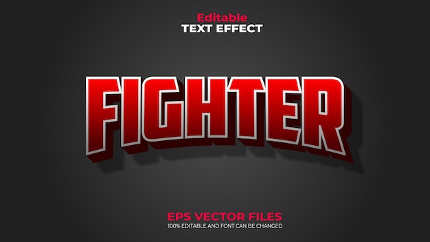 figher effect eps editable text effect and font can be changed
