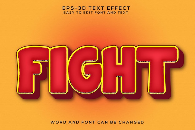 fight 3d text effect