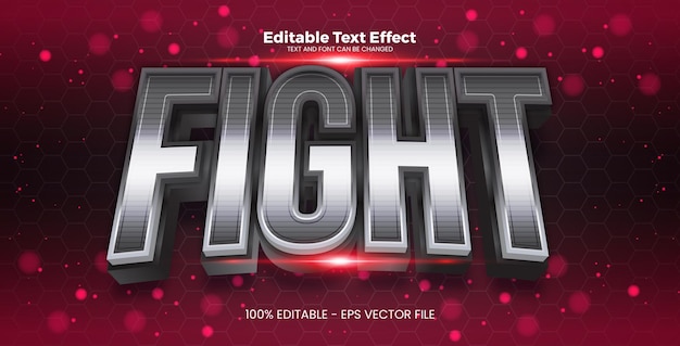 Fight Editable text effect in modern trend style