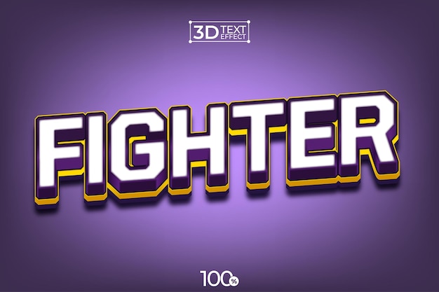 Fighter 3D text effect