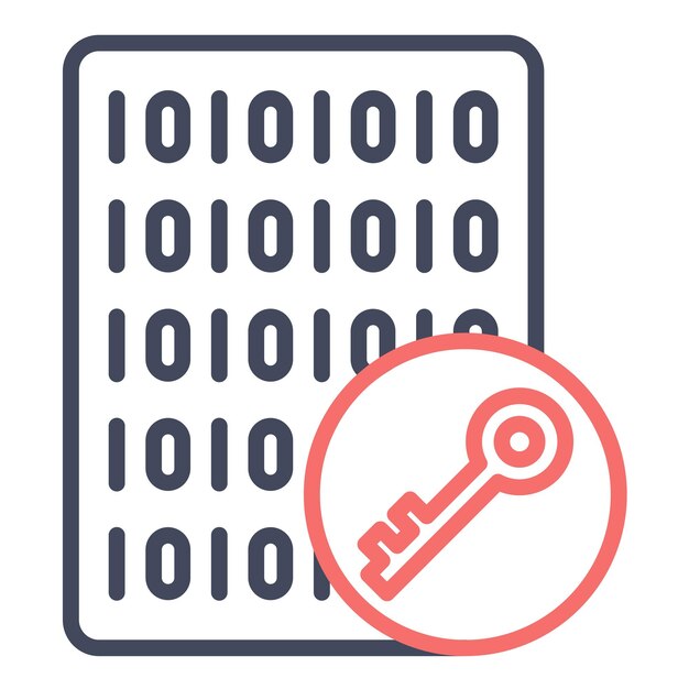 File Encryption Vector Illustration Style
