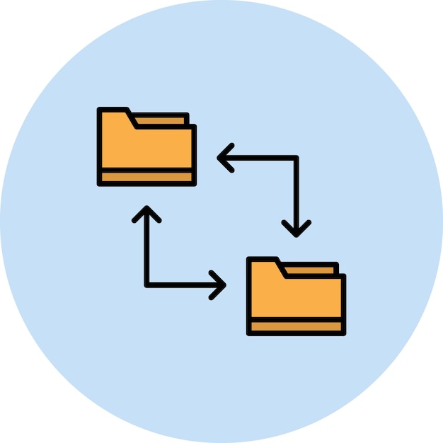 File Sharing Flat Illustration