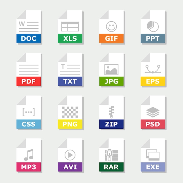 file type icon vector illustration document on isolated background extansion sign concept
