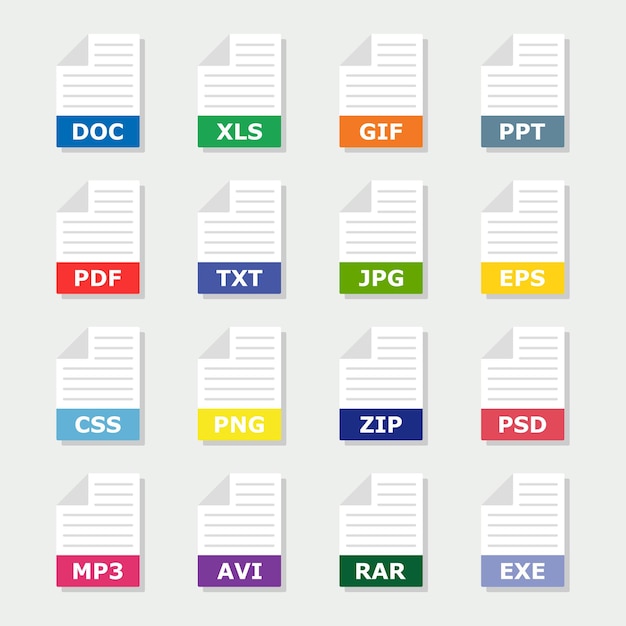 file type icon vector illustration document on isolated background extansion sign concept