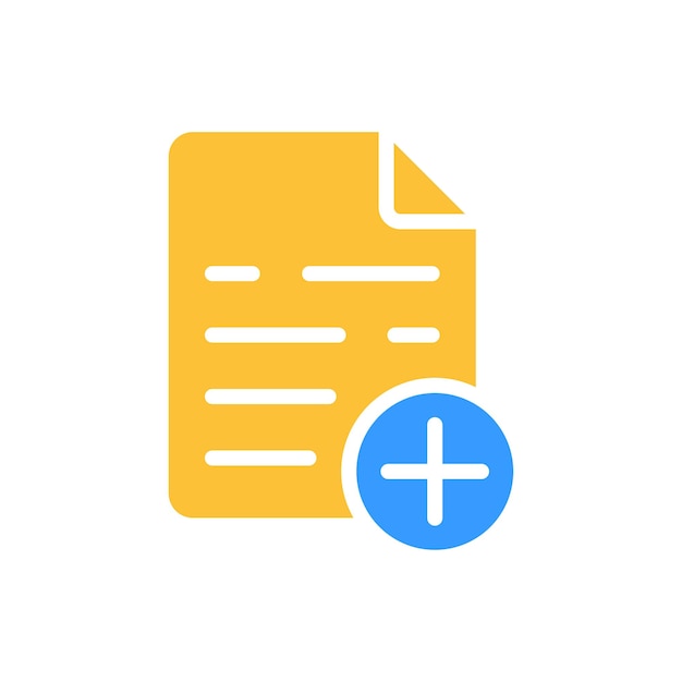 File with plus line icon Confirmation addition data transmission information program computer
