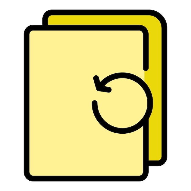 Files backup icon Outline Files backup vector icon for web design isolated on white background color flat