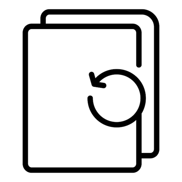 Files backup icon Outline Files backup vector icon for web design isolated on white background