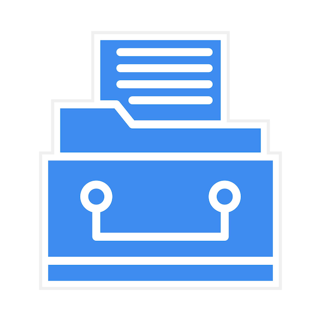 Files in Drawer icon vector image Can be used for Trading