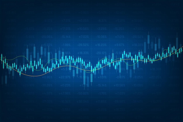 Financial background of trading charts and prices