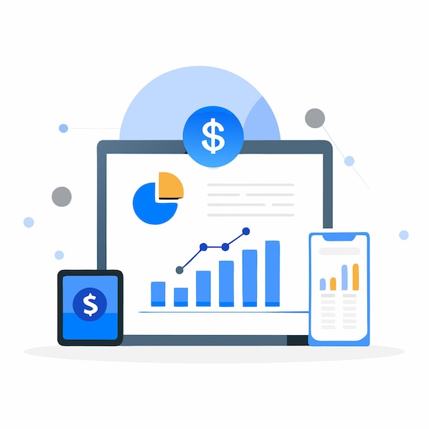 Financial Data Concept Visualization Insightful Charts and Diagrams