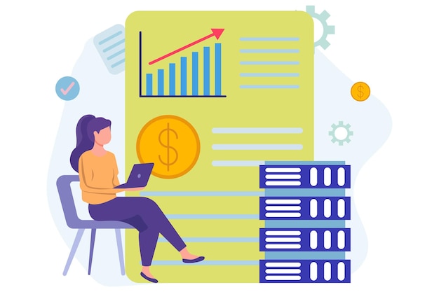 Financial Database vector illustration Can be used for Accounting