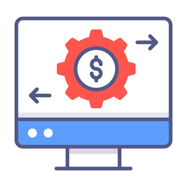 financial services finance industry Premium quality vector illustration concept Flat line icon