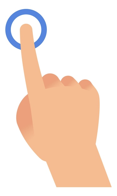 Finger tap Press screen hand gesture icon